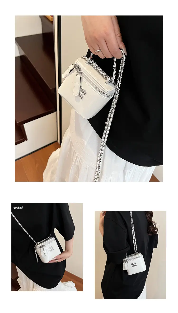White Min Logo Crossbody Bag for Women — feature 14