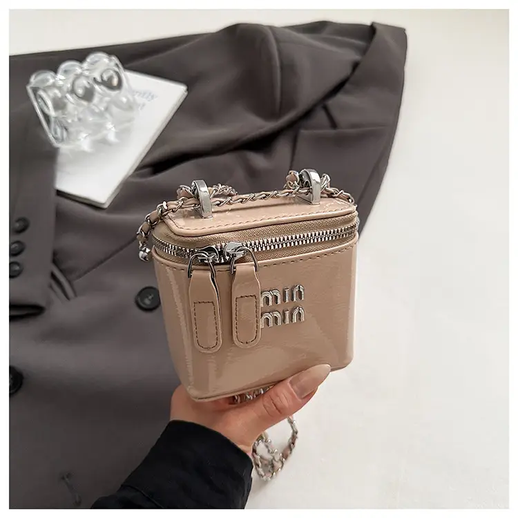 White Min Logo Crossbody Bag for Women