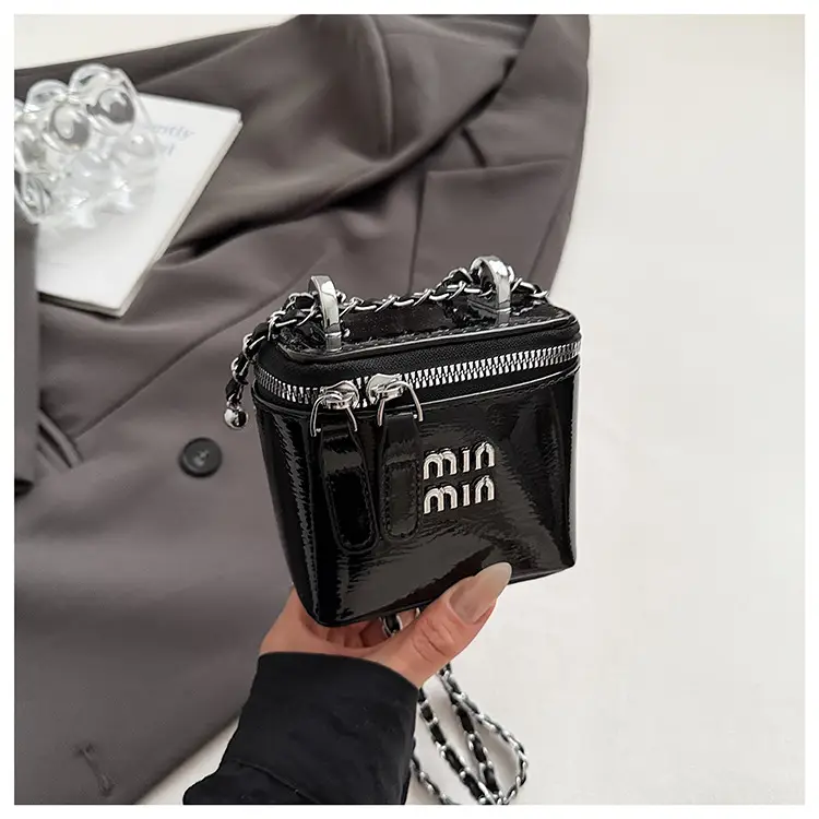 White Min Logo Crossbody Bag for Women