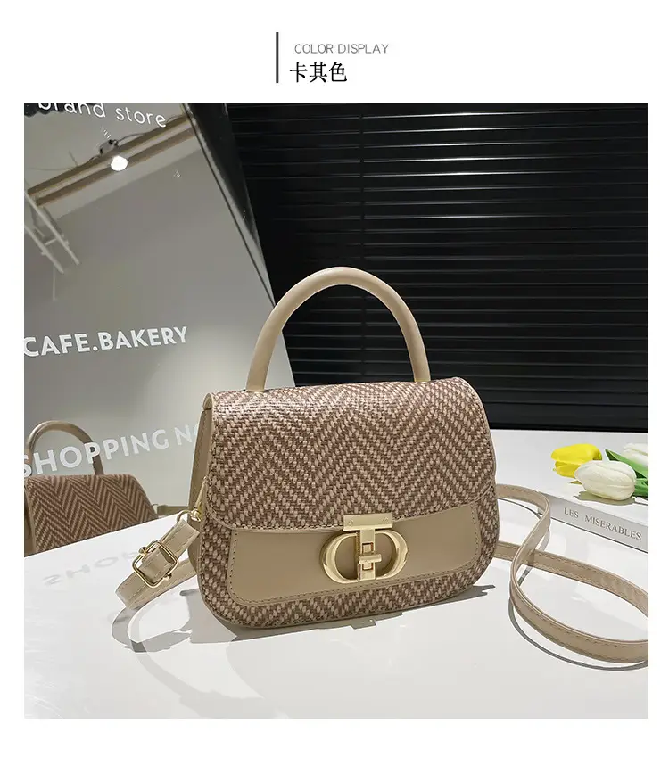 Green Patchwork Crossbody Bag with Lock Buckle 2025 — feature 21