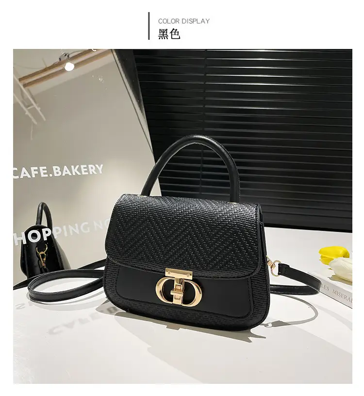 Green Patchwork Crossbody Bag with Lock Buckle 2025 — feature 23
