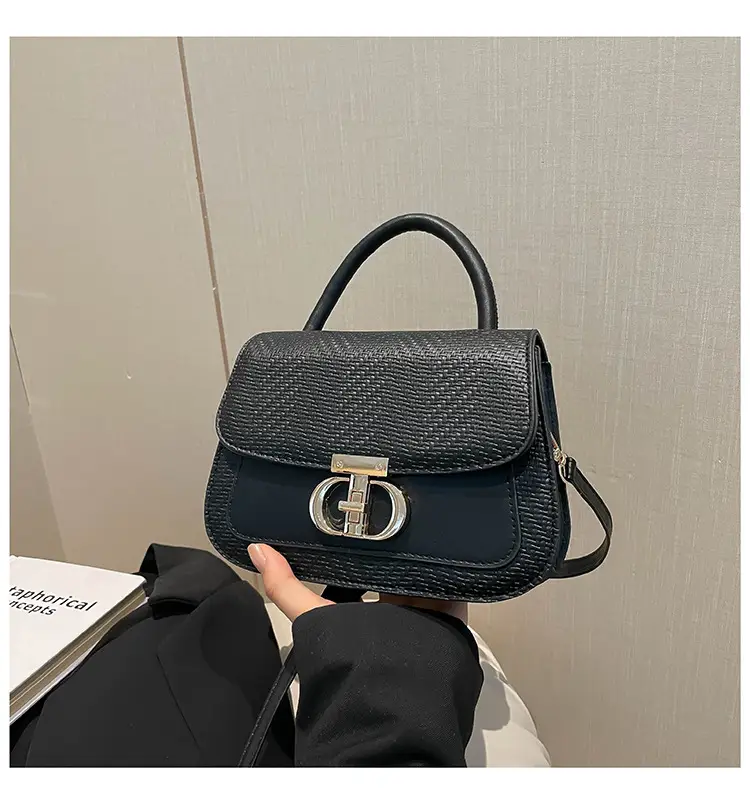 Green Patchwork Crossbody Bag with Lock Buckle 2025 — feature 29