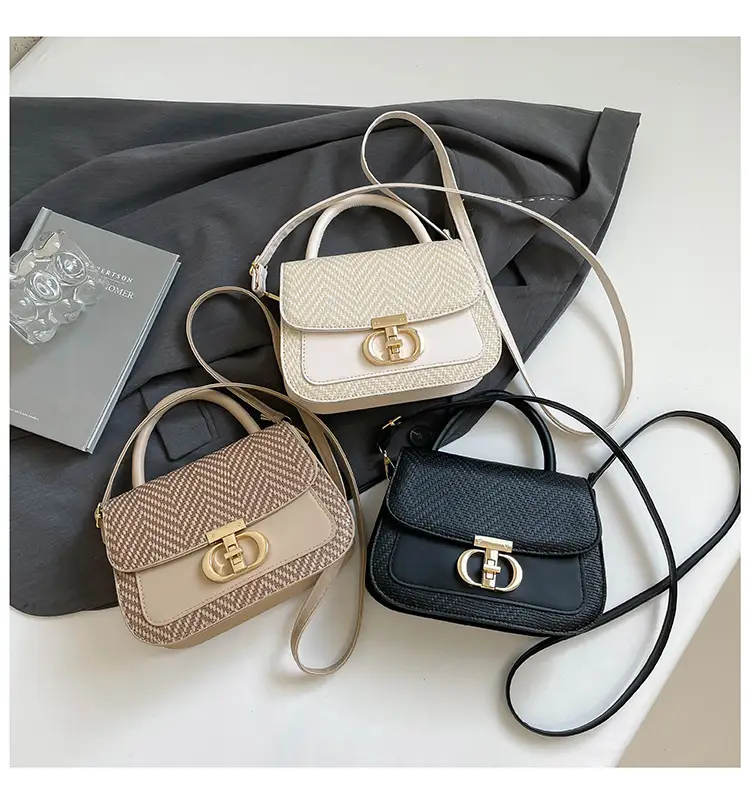 Green Patchwork Crossbody Bag with Lock Buckle 2025 — feature 32