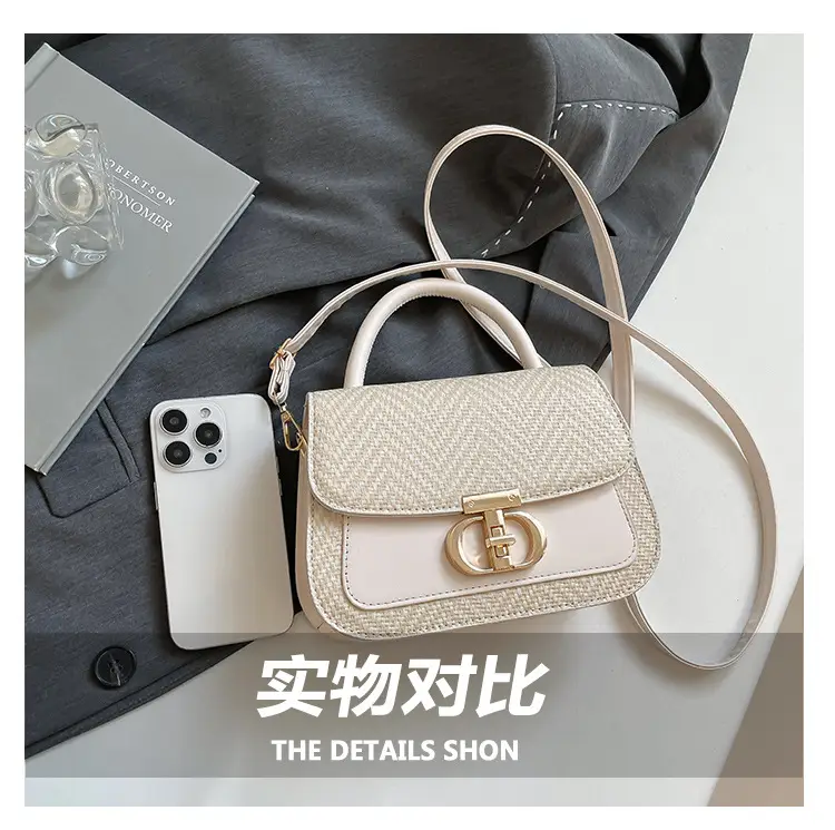 Green Patchwork Crossbody Bag with Lock Buckle 2025 — feature 6