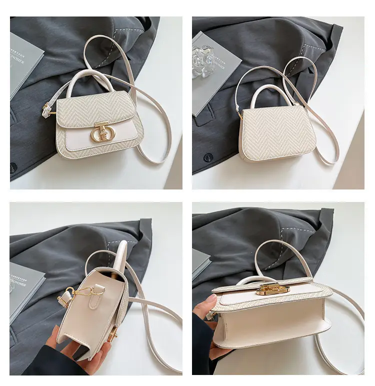 Green Patchwork Crossbody Bag with Lock Buckle 2025 — feature 7
