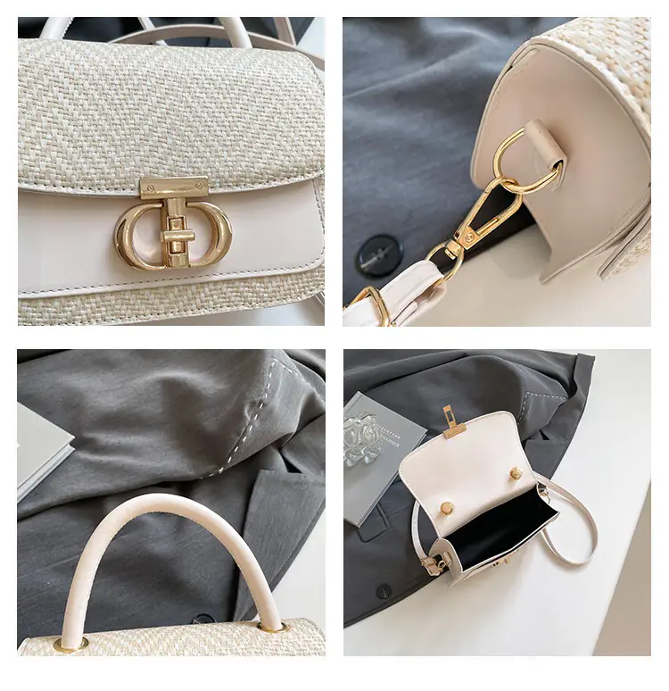 Green Patchwork Crossbody Bag with Lock Buckle 2025 — feature 8