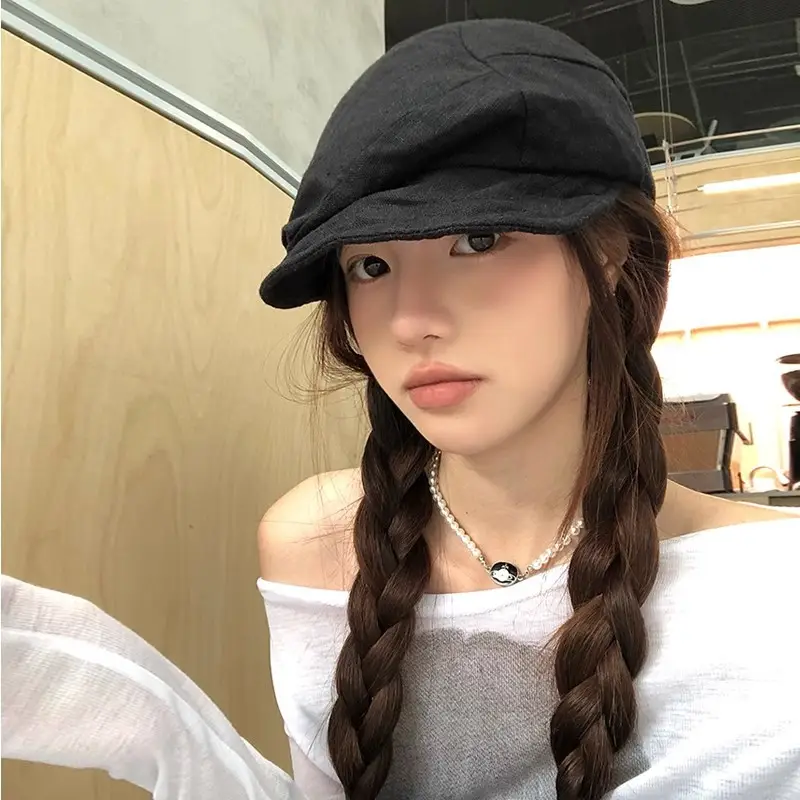 Japanese Style Cotton Linen Cloud Beret for Women - Image 3