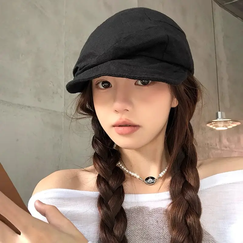 Japanese Style Cotton Linen Cloud Beret for Women - Image 5