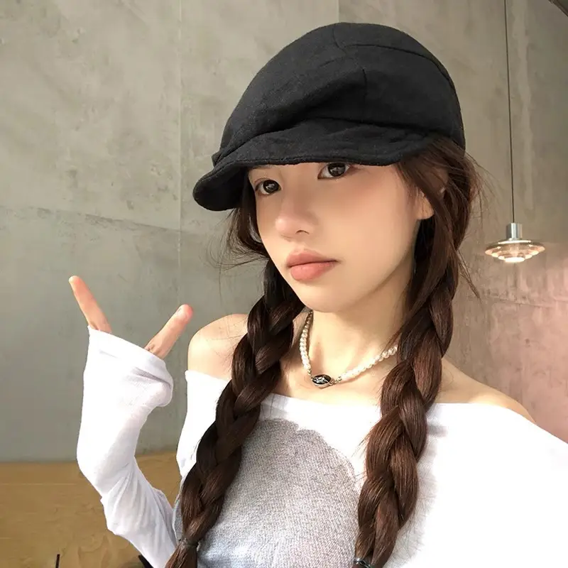 Japanese Style Cotton Linen Cloud Beret for Women - Image 6
