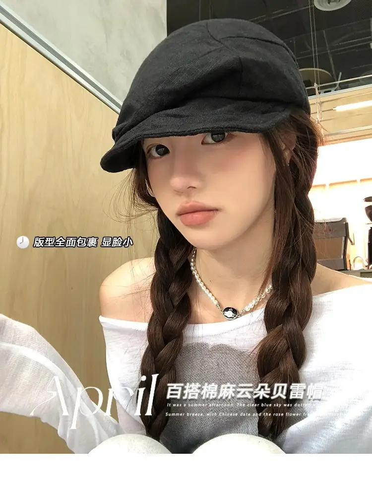 Japanese Style Cotton Linen Cloud Beret for Women — feature 16