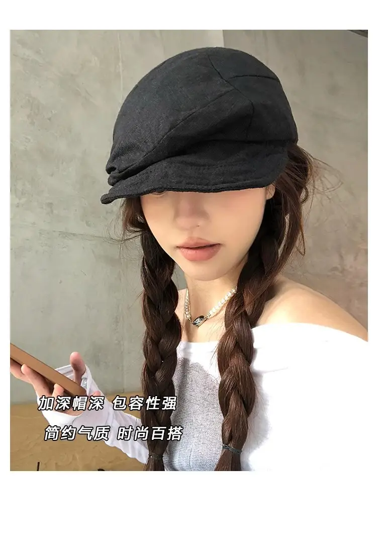 Japanese Style Cotton Linen Cloud Beret for Women — feature 18
