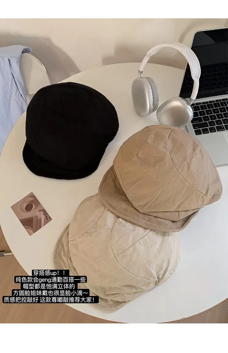 Japanese Style Cotton Linen Cloud Beret for Women — feature 19