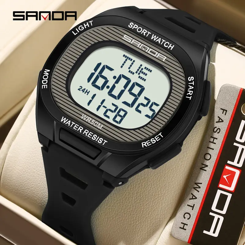 Sanda Multifunctional Alarm Clock Watch for Men Women - Image 11