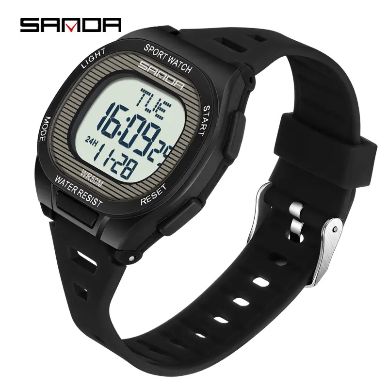 Sanda Multifunctional Alarm Clock Watch for Men Women - Image 2
