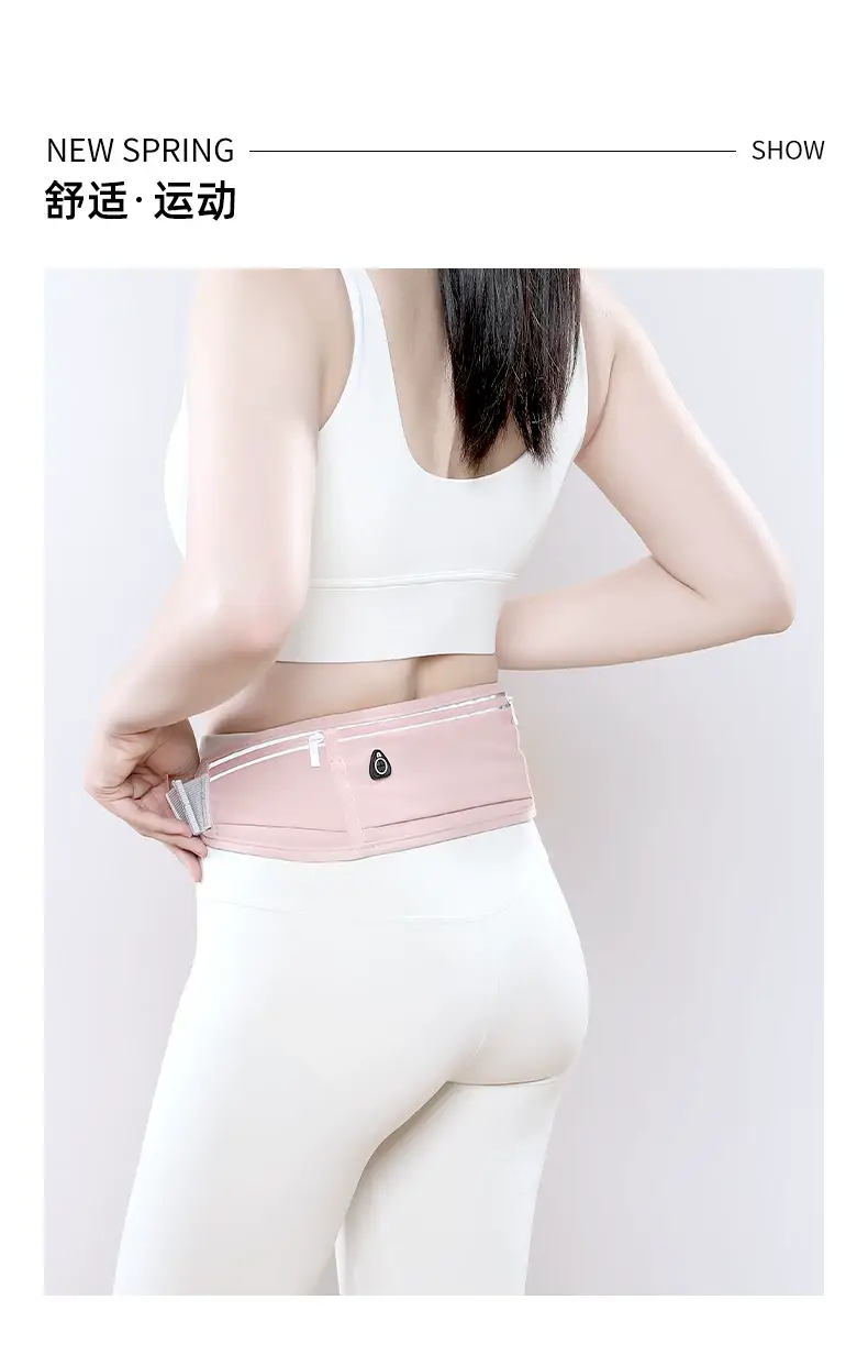 Gray Invisible Waist Belt Sports Fitness Bag for Men Women — feature 3