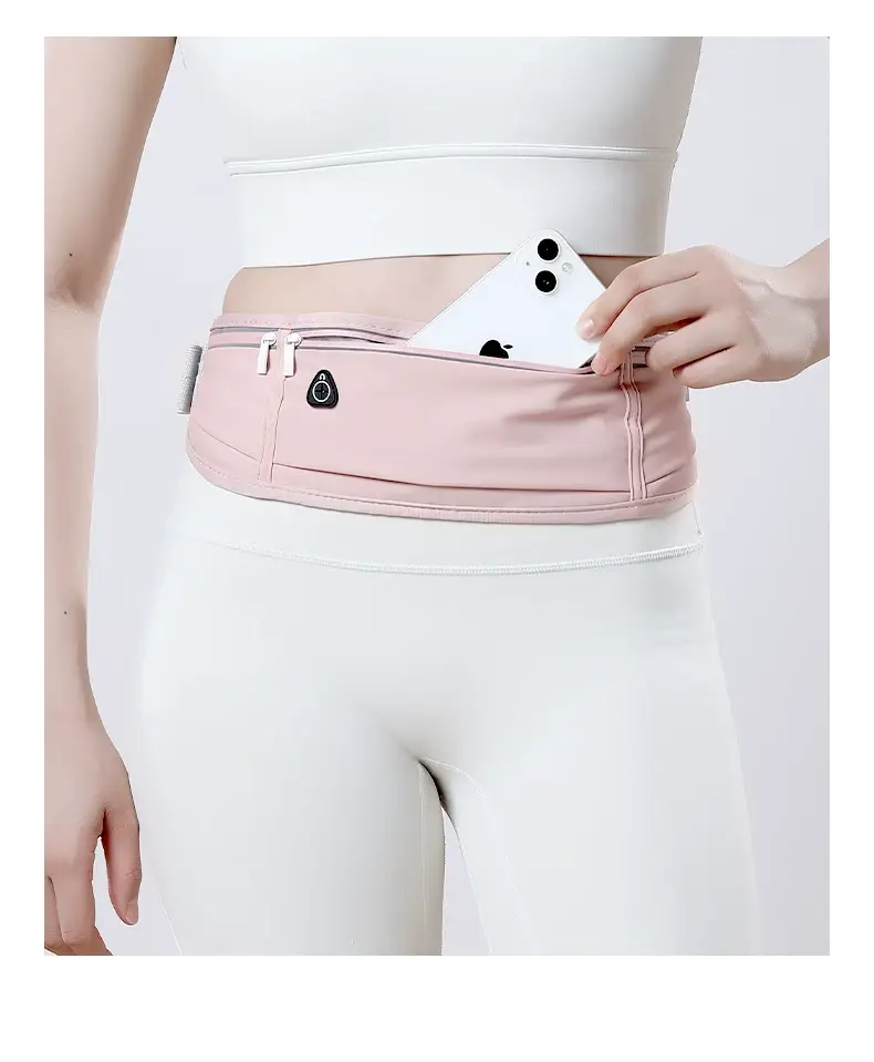 Gray Invisible Waist Belt Sports Fitness Bag for Men Women — feature 7
