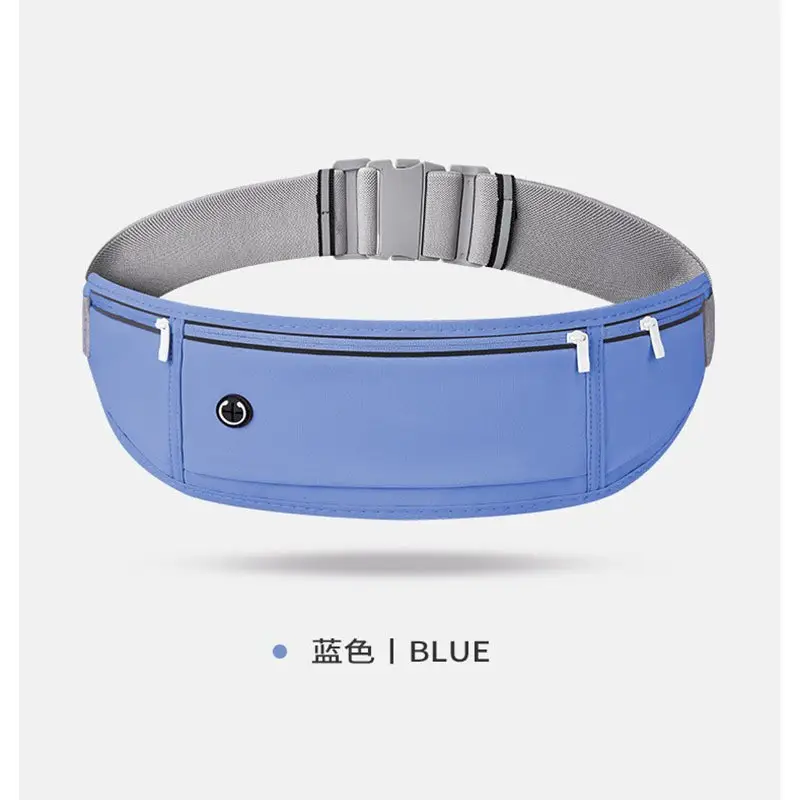 Gray Invisible Waist Belt Sports Fitness Bag for Men Women - Image 5