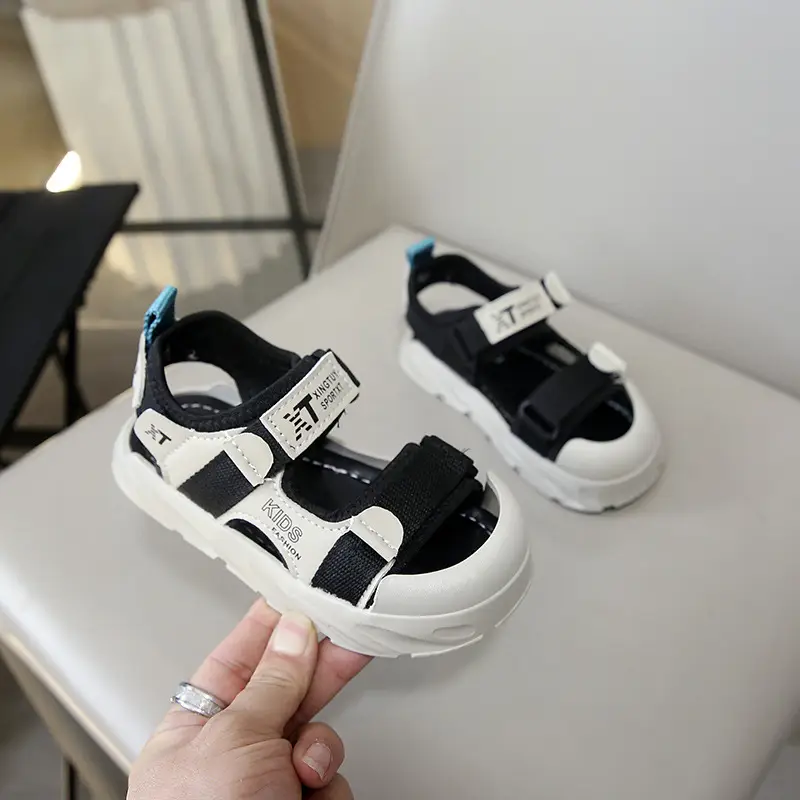 Children's Black White Anti-Collision Sandals Summer