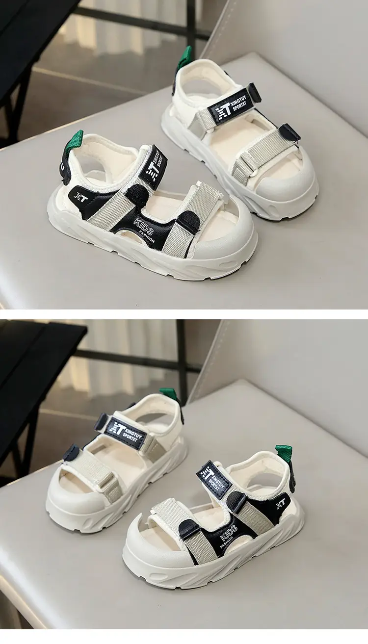 Children's Black White Anti-Collision Sandals Summer — feature 10