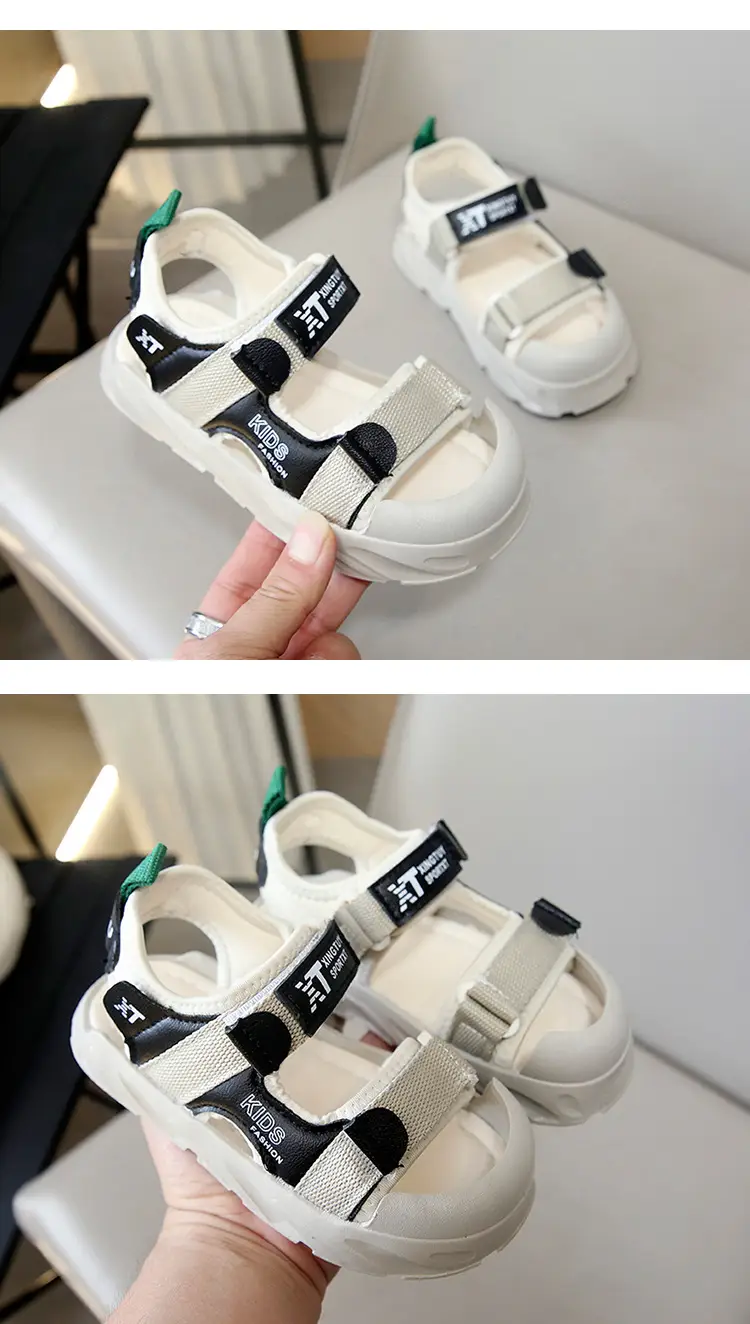 Children's Black White Anti-Collision Sandals Summer — feature 13