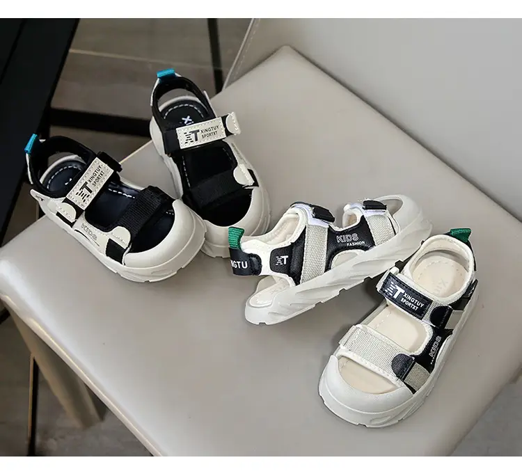 Children's Black White Anti-Collision Sandals Summer — feature 14