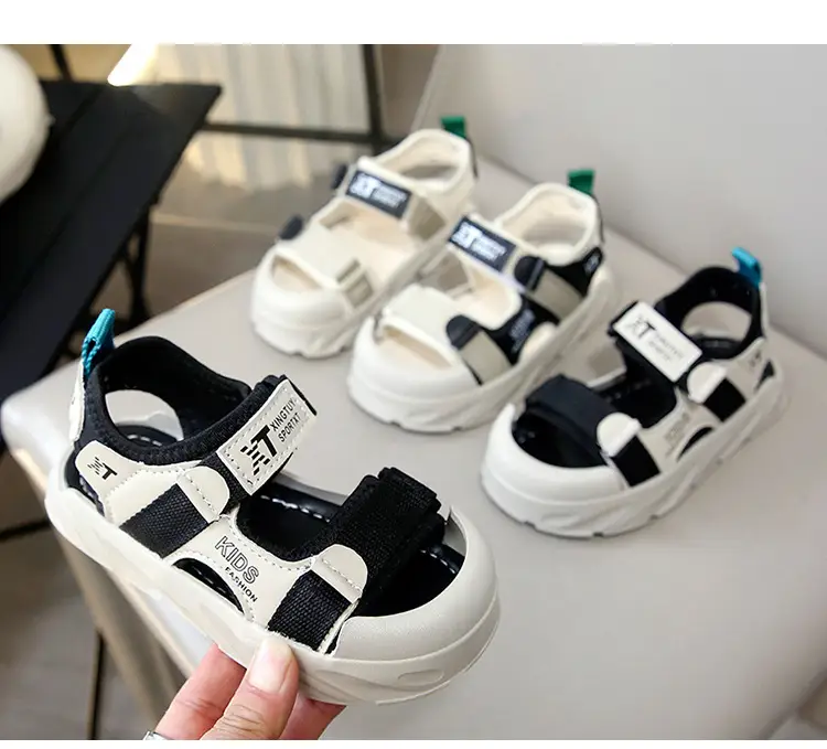 Children's Black White Anti-Collision Sandals Summer — feature 6