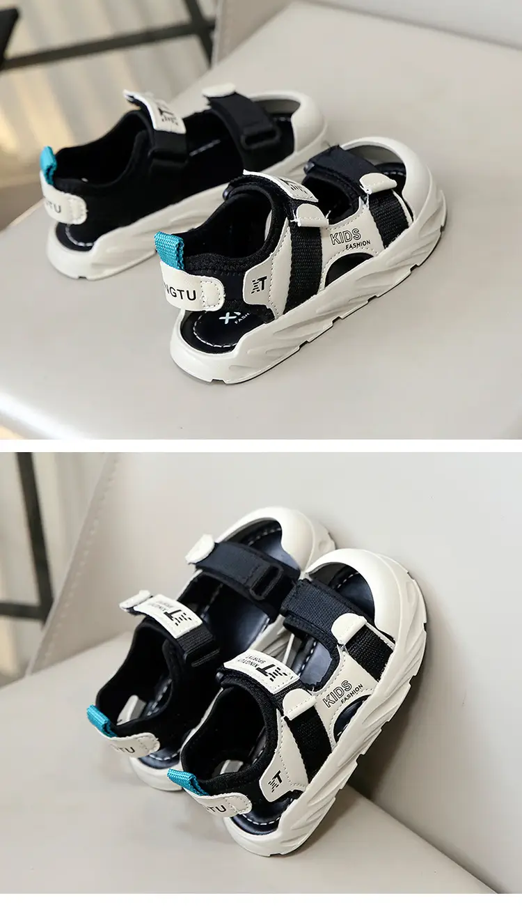 Children's Black White Anti-Collision Sandals Summer — feature 8