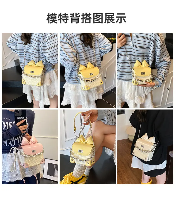 2025 Summer Cat Ear Chain Crossbody Bag Set of 6 — feature 8