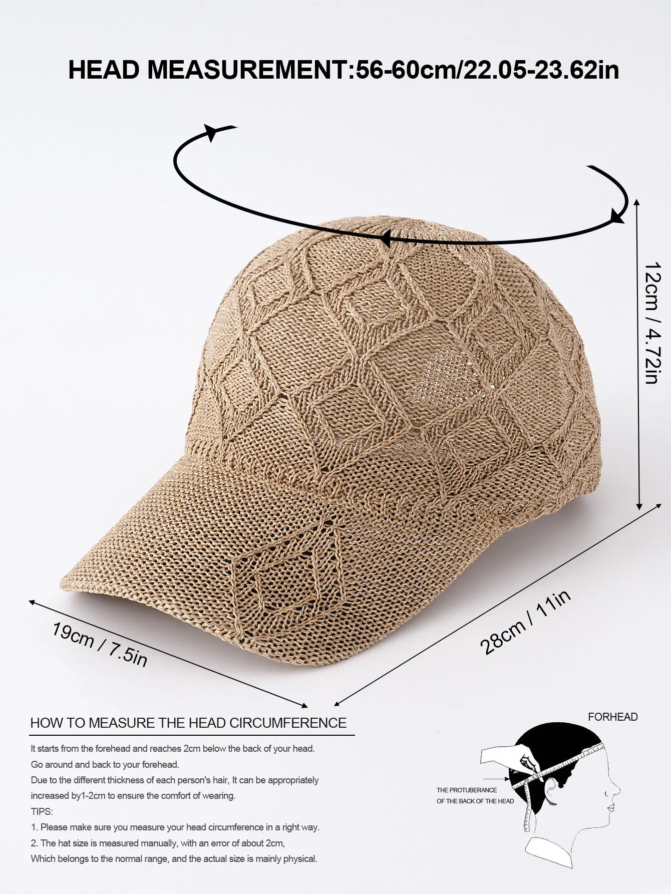 Japanese Style Duckbill Cap for Women Large Head Circumference — feature 4