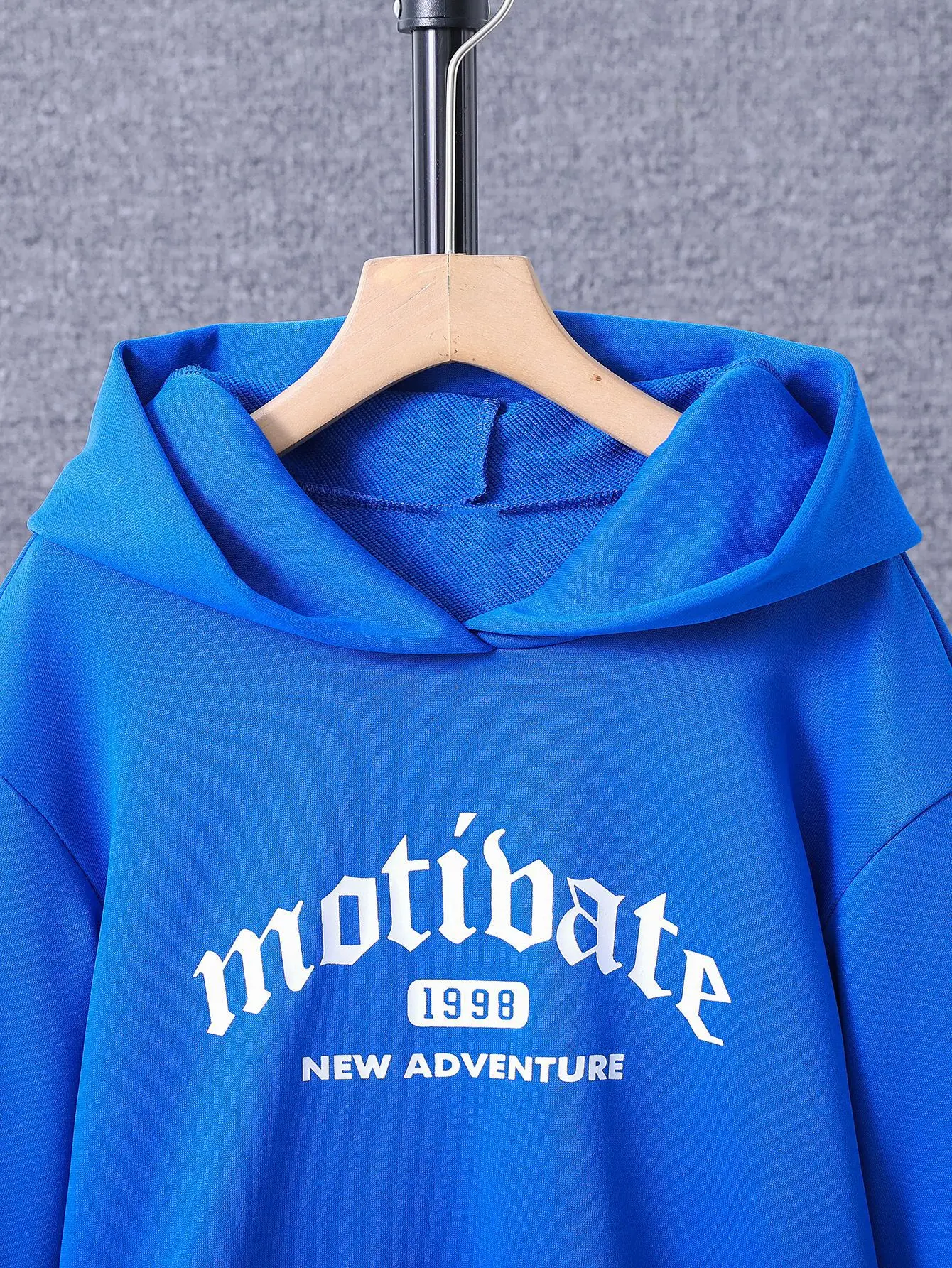 Blue Motivate Hooded Sweatshirt for Boys