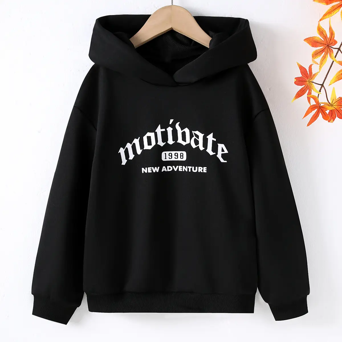 Blue Motivate Hooded Sweatshirt for Boys