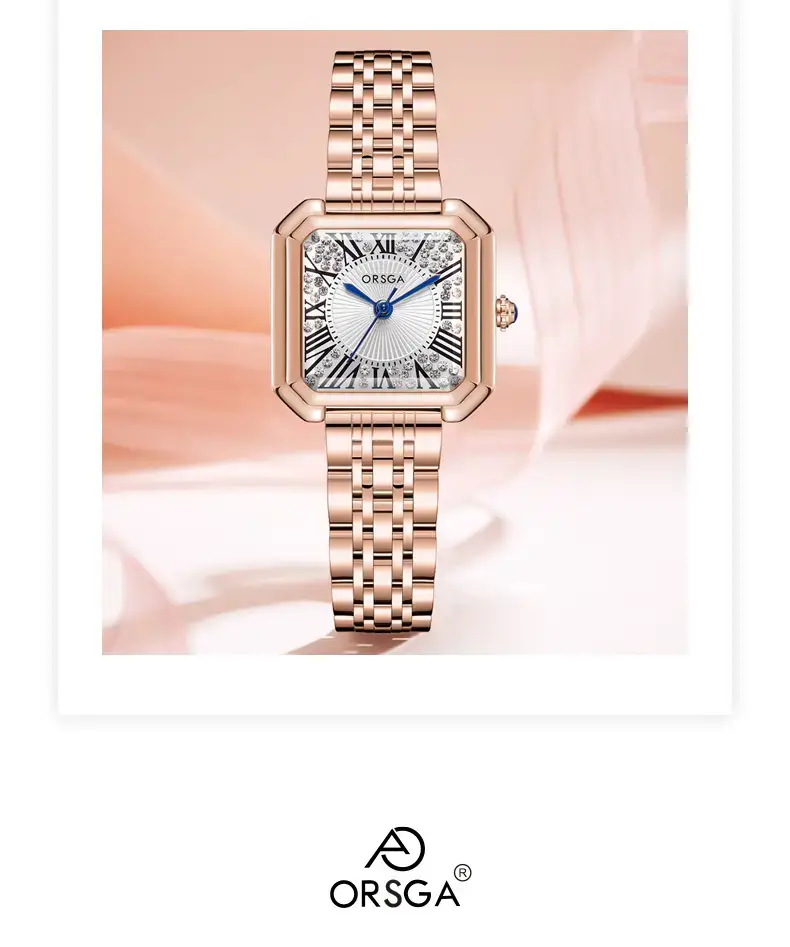 Orsga Square Diamond Women's Watch Gold Silver — feature 6