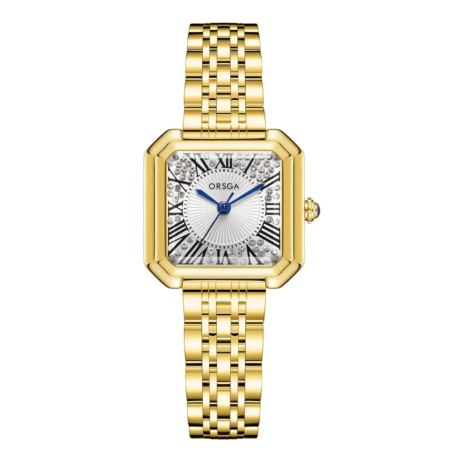 Orsga Square Diamond Women's Watch Gold Silver - Image 3
