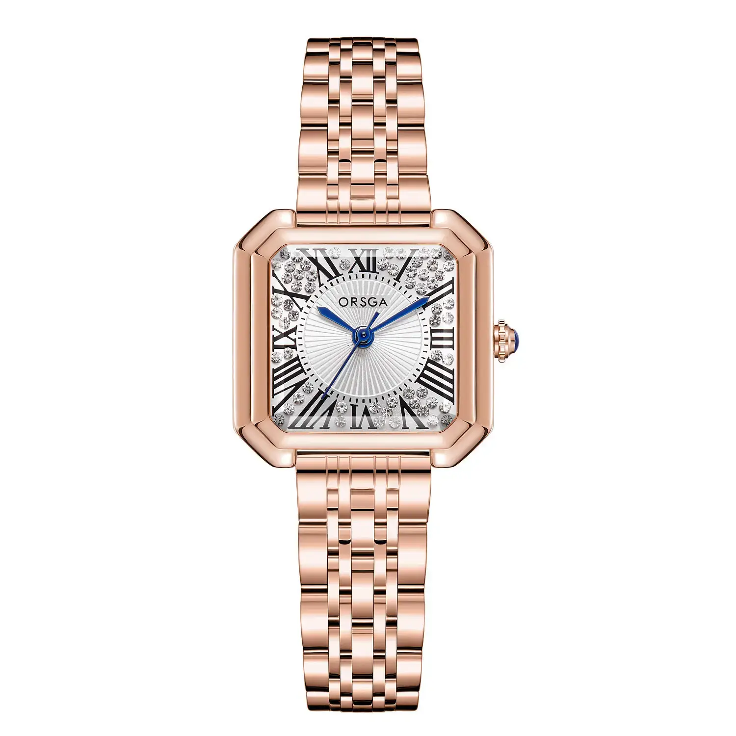 Orsga Square Diamond Women's Watch Gold Silver - Image 5