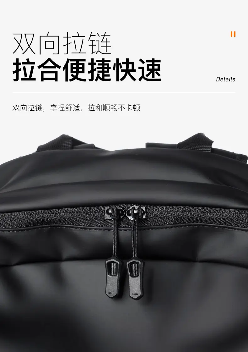 Cross-Border Backpack Men's Casual Waterproof Simple Business Commuting Large-Capacity Business Trip Laptop Bag — feature 11