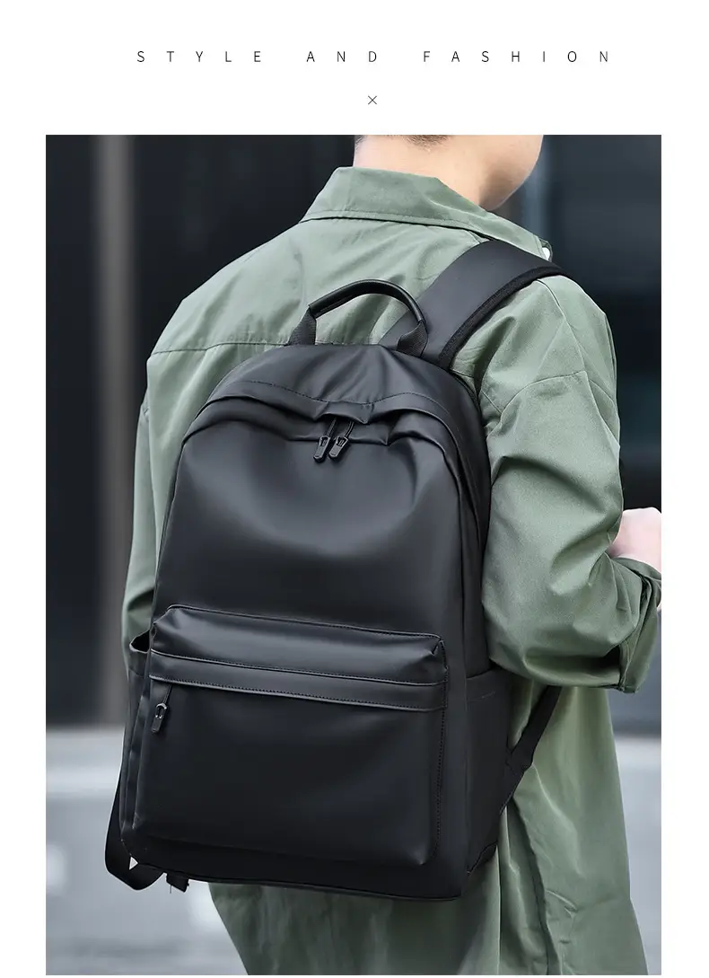Cross-Border Backpack Men's Casual Waterproof Simple Business Commuting Large-Capacity Business Trip Laptop Bag — feature 21