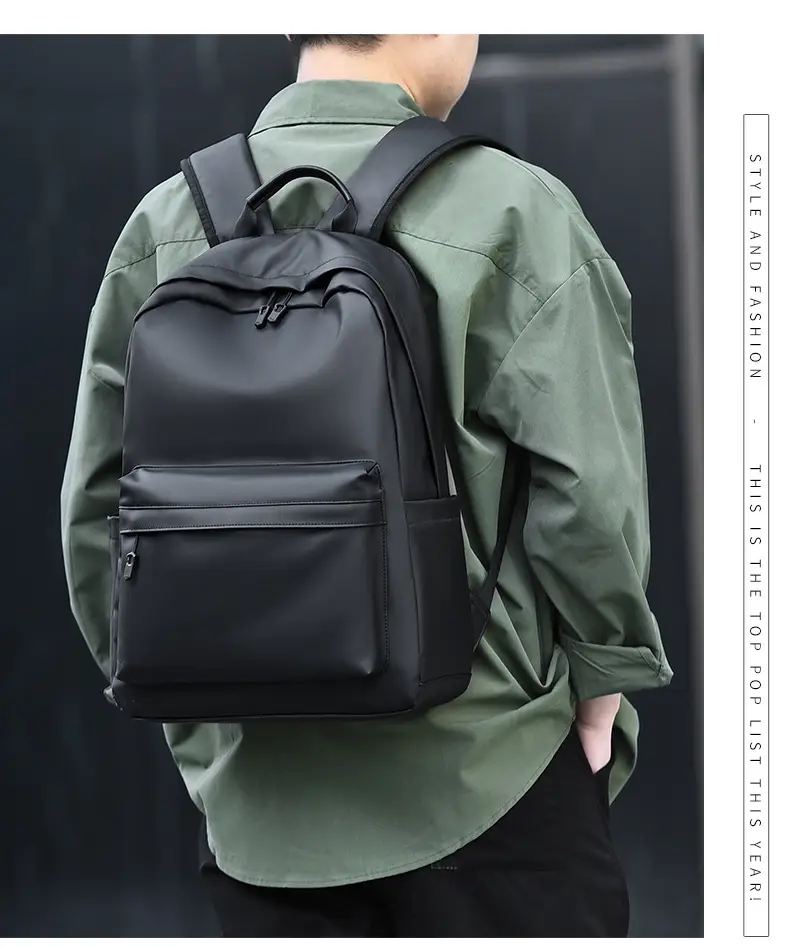 Cross-Border Backpack Men's Casual Waterproof Simple Business Commuting Large-Capacity Business Trip Laptop Bag — feature 22