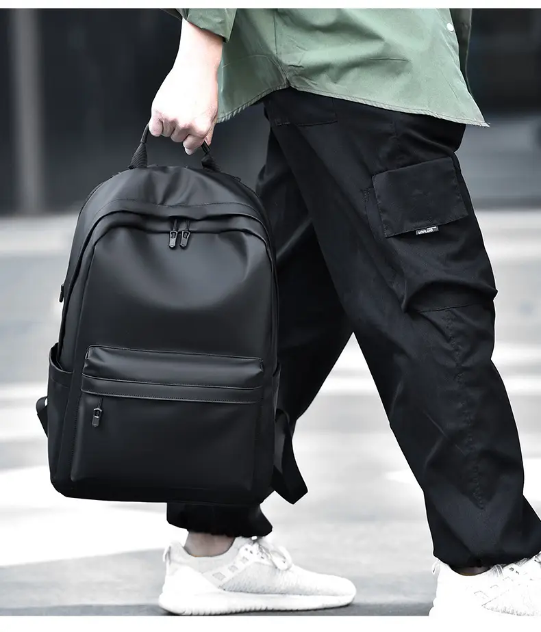 Cross-Border Backpack Men's Casual Waterproof Simple Business Commuting Large-Capacity Business Trip Laptop Bag — feature 23