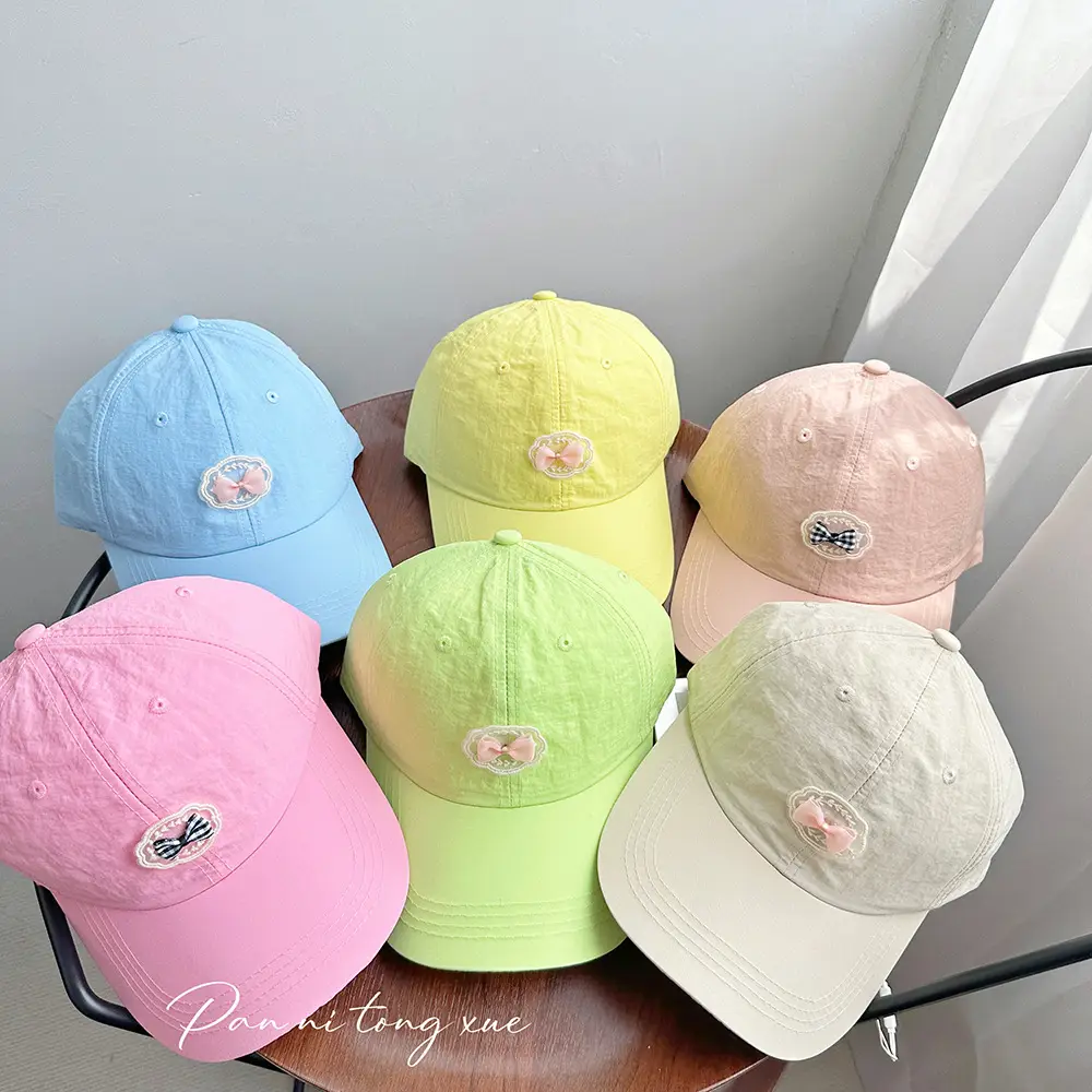 Blue Heart-Shaped Casual Baseball Cap for Girls