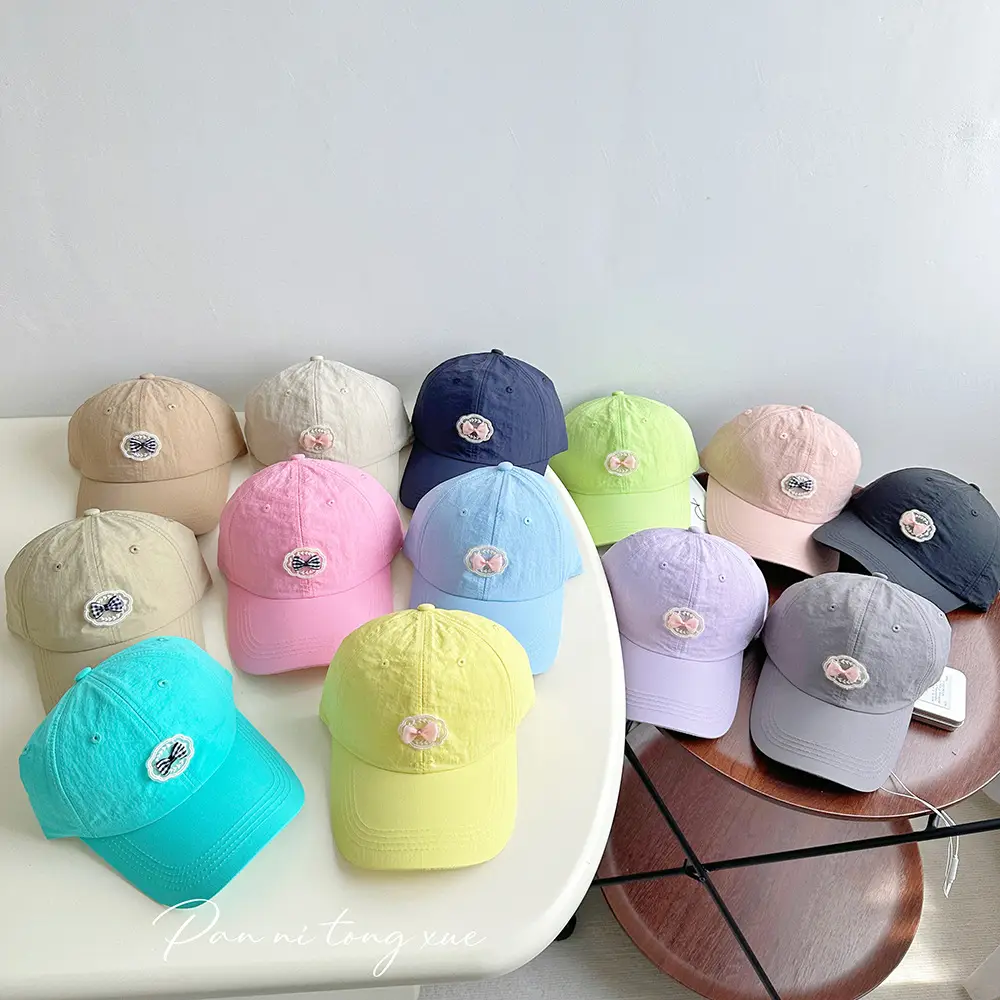 Blue Heart-Shaped Casual Baseball Cap for Girls