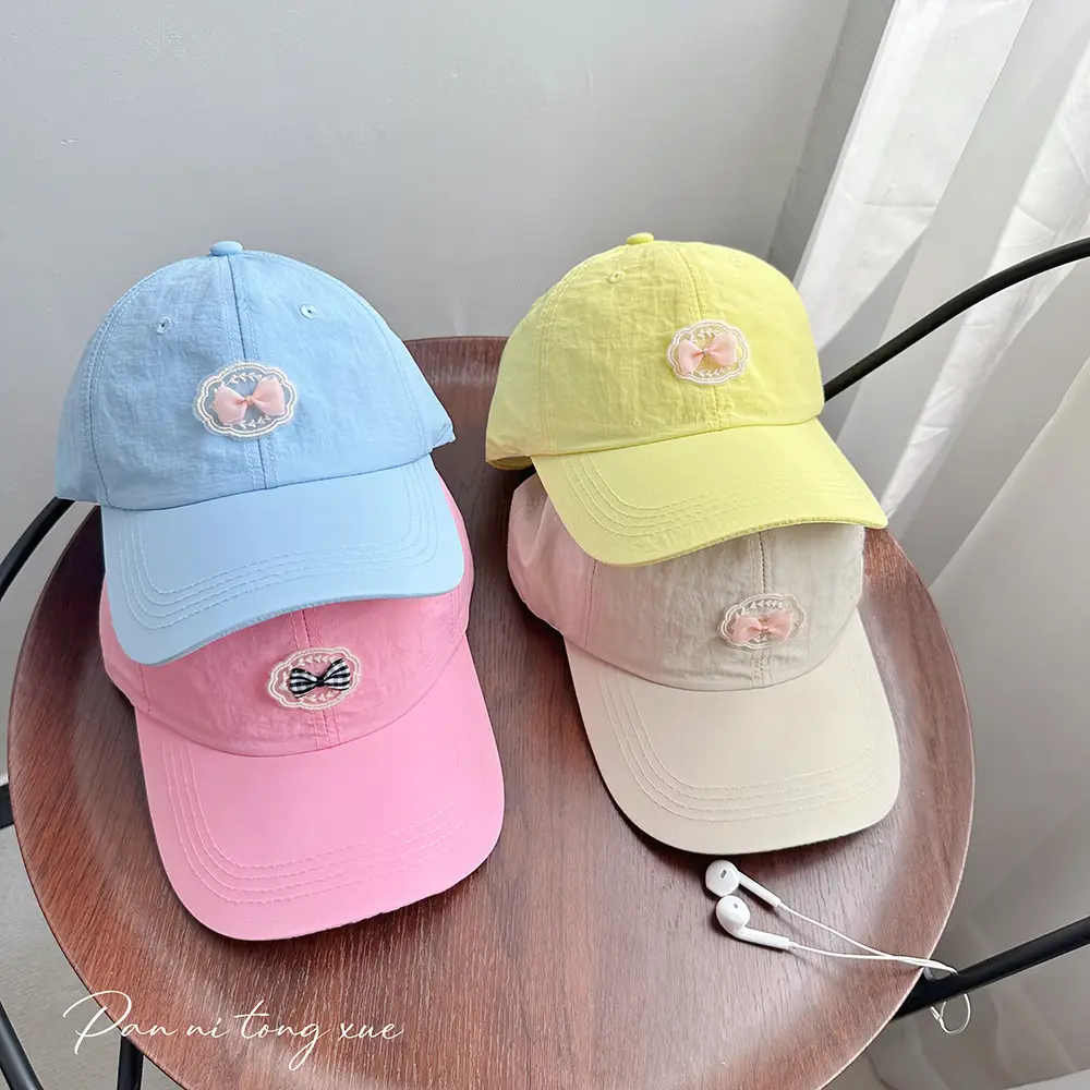 Blue Heart-Shaped Casual Baseball Cap for Girls