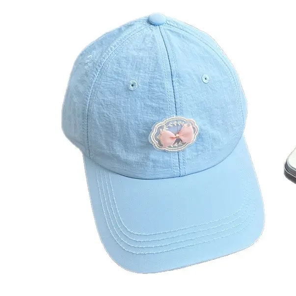 Blue Heart-Shaped Casual Baseball Cap for Girls
