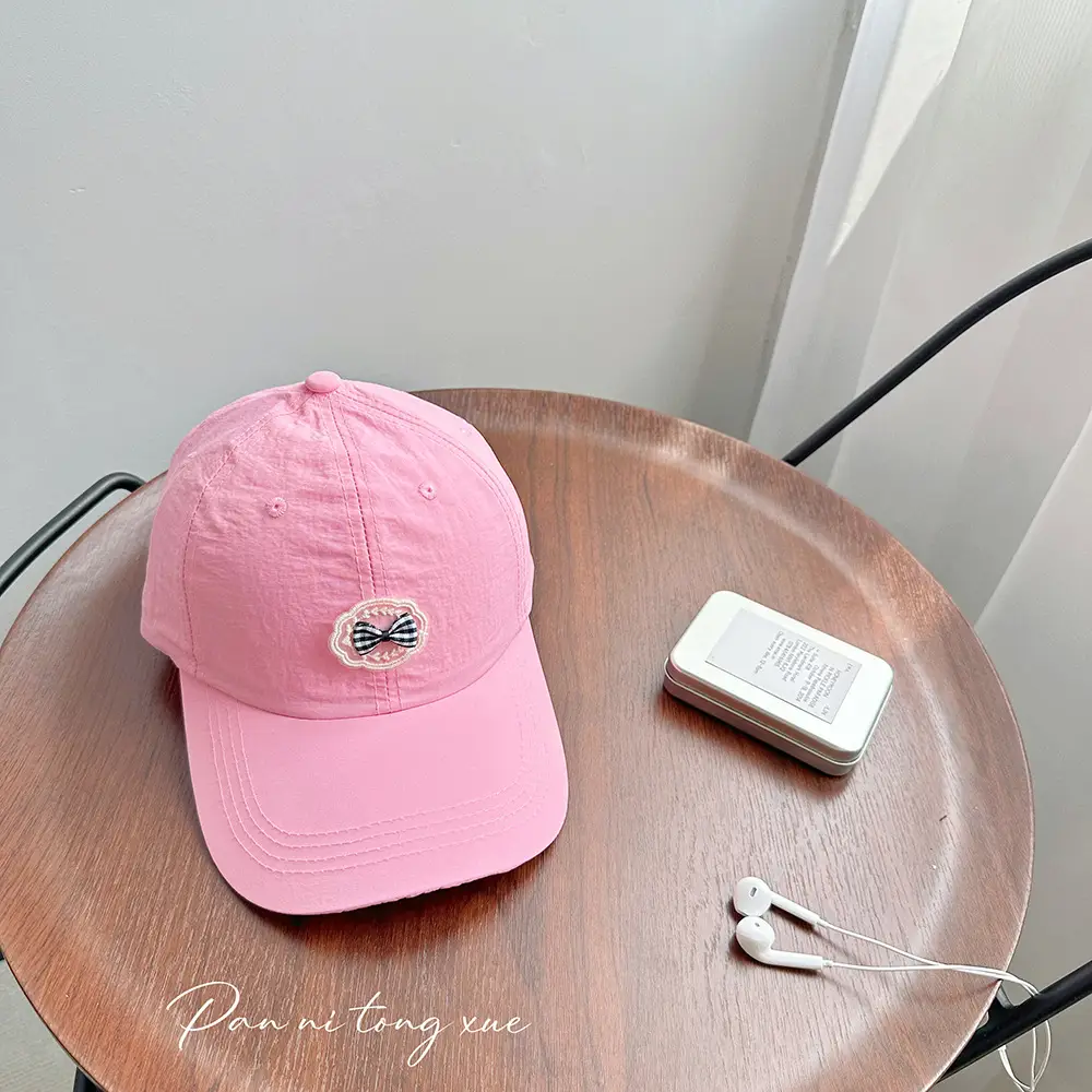 Blue Heart-Shaped Casual Baseball Cap for Girls