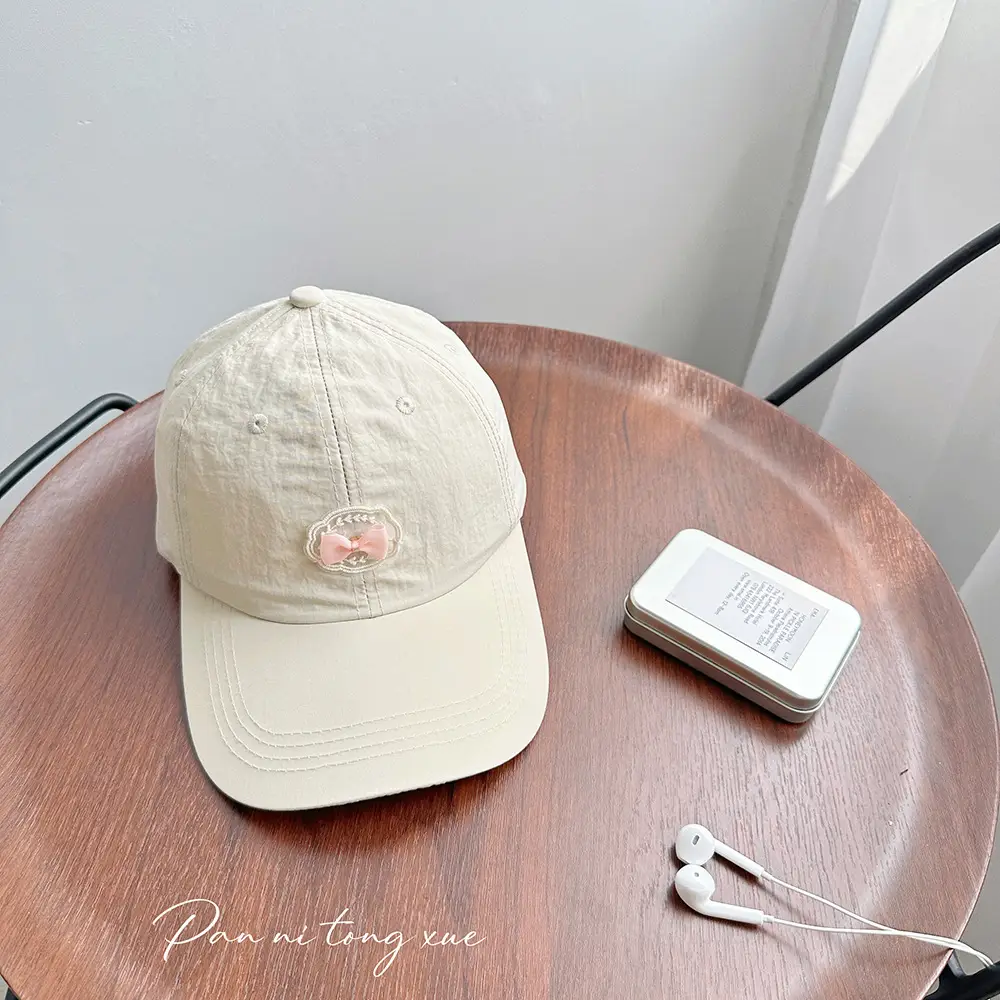 Blue Heart-Shaped Casual Baseball Cap for Girls