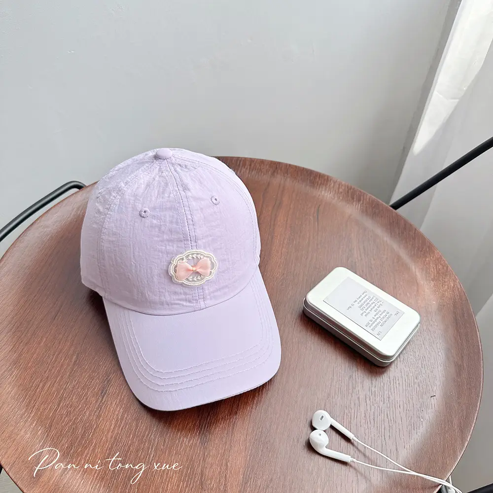 Blue Heart-Shaped Casual Baseball Cap for Girls