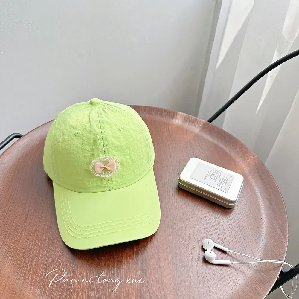 Blue Heart-Shaped Casual Baseball Cap for Girls