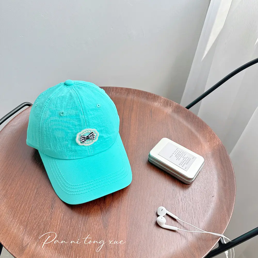 Blue Heart-Shaped Casual Baseball Cap for Girls