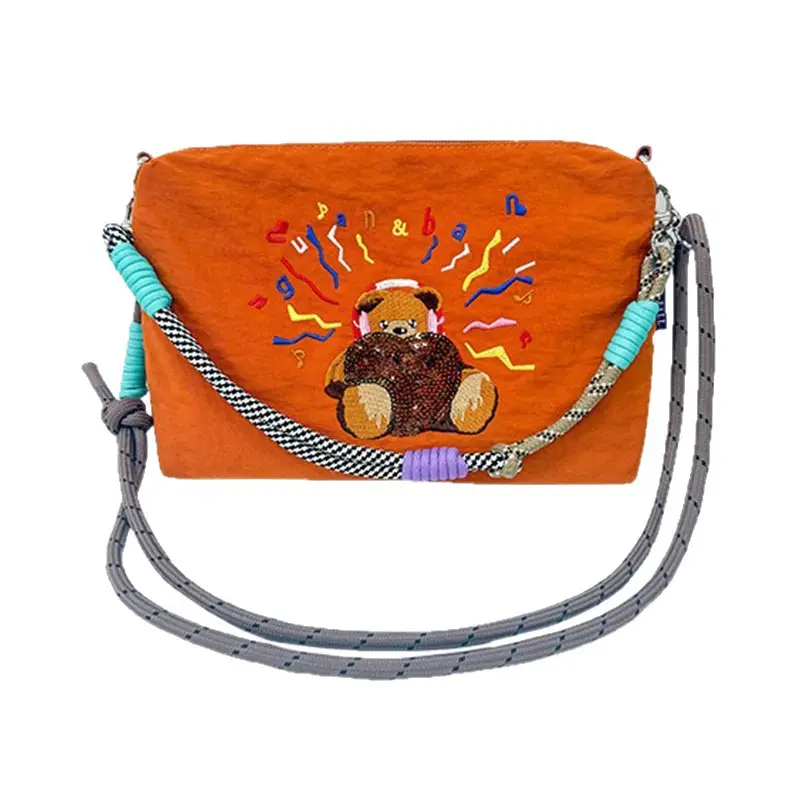 2025 Cartoon Embroidered Mini Shoulder Bag