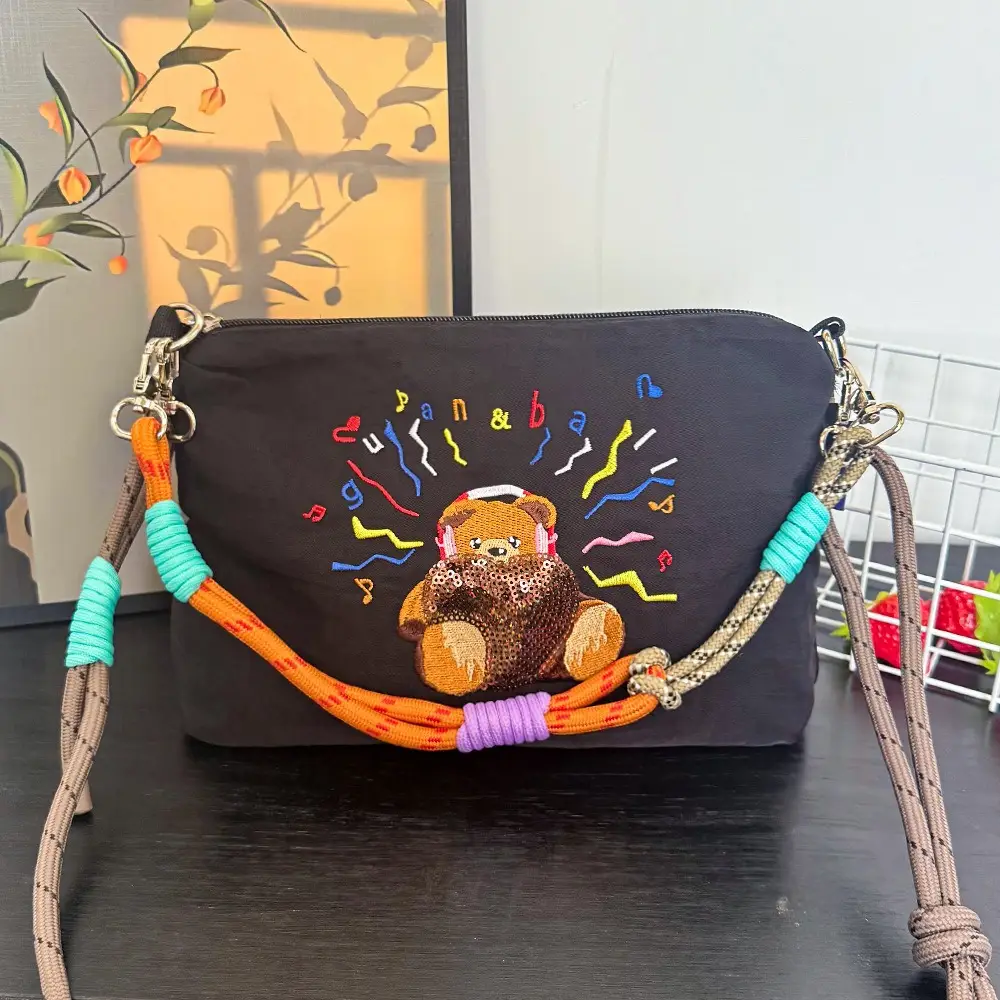 2025 Cartoon Embroidered Mini Shoulder Bag