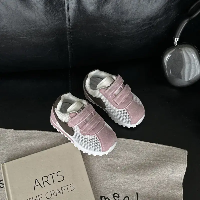 Pink Soft-Soled Toddler Shoes for 1-12 Months